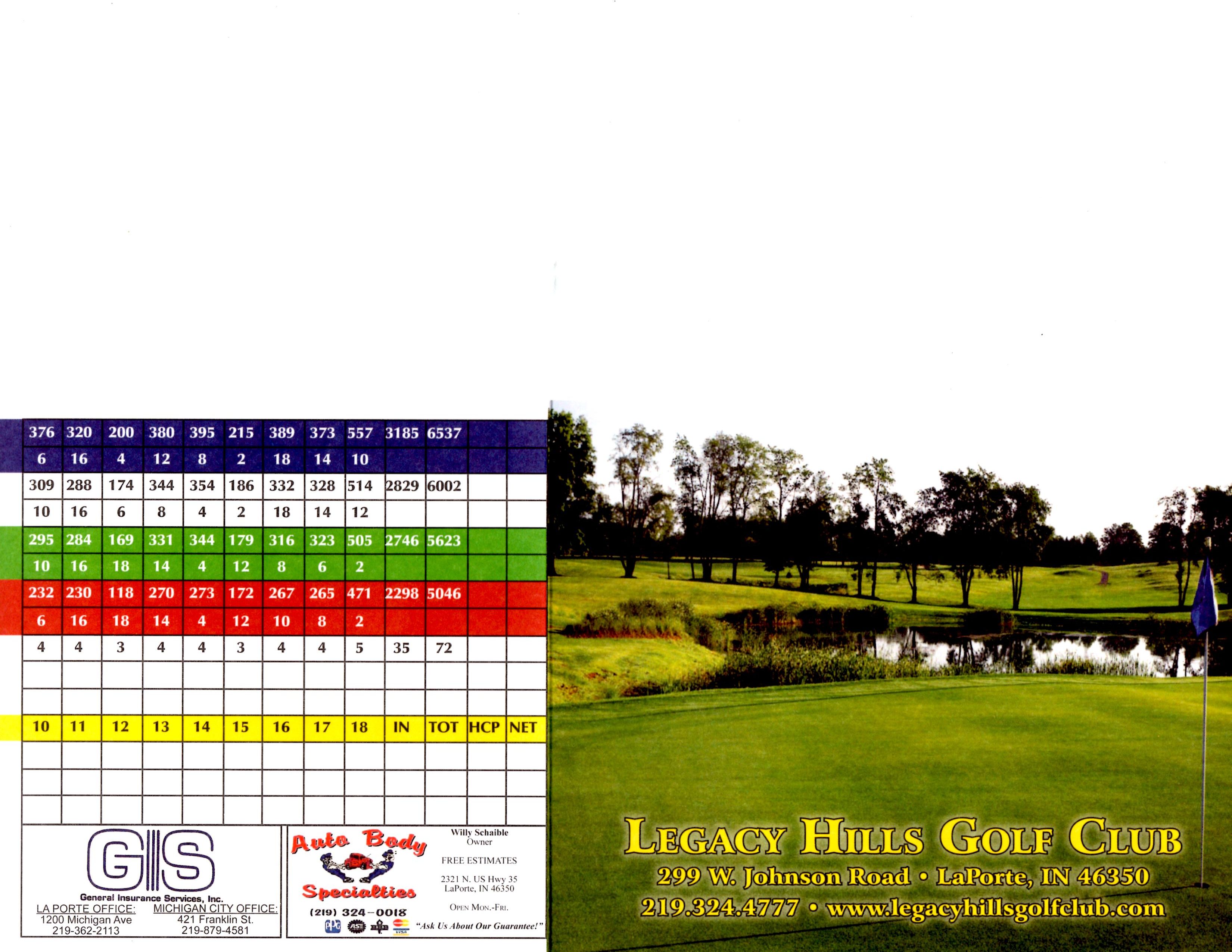 Scorecard | Legacy Hills